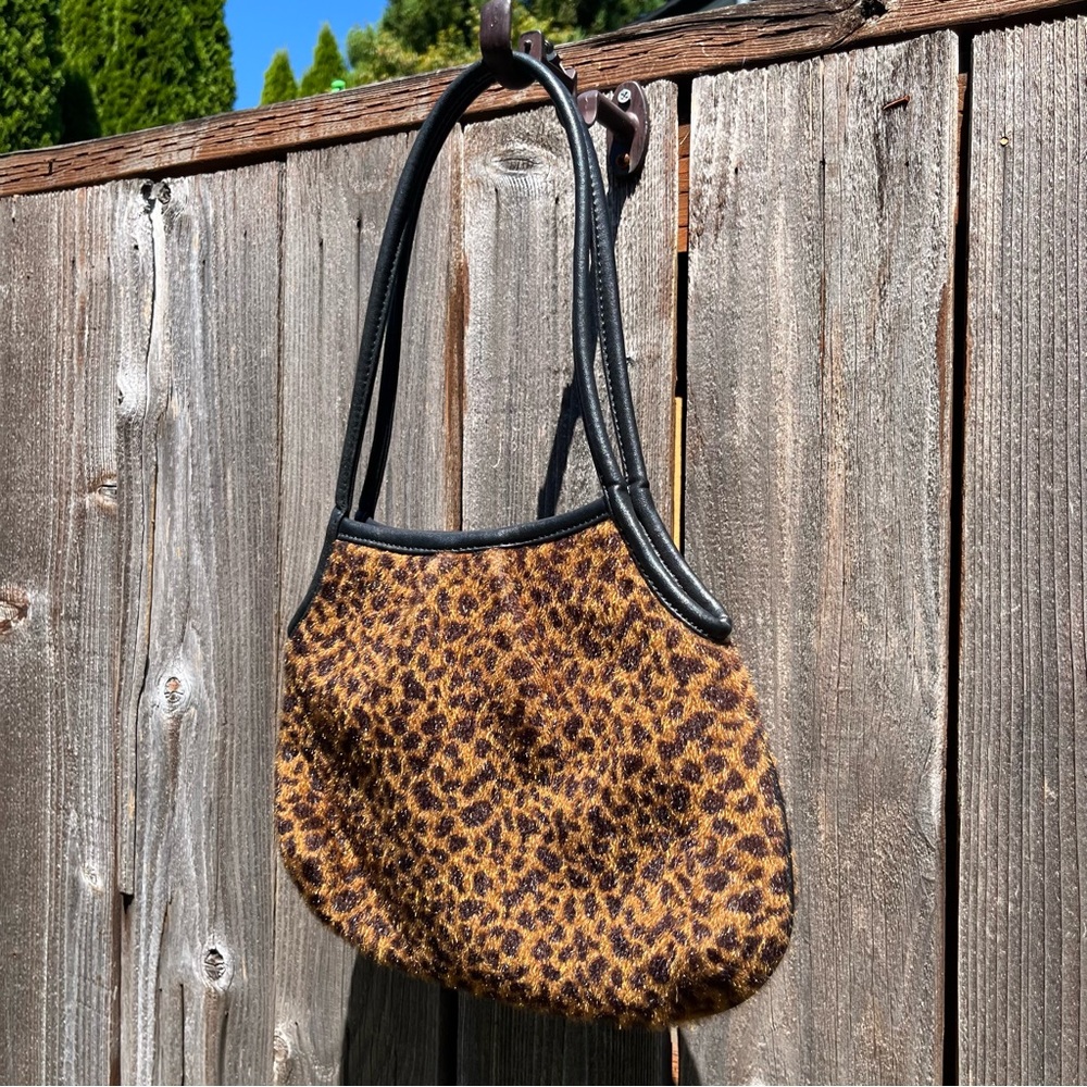 Maxx New York leopard print faux fur small handbag purse - Picture 10 of 10